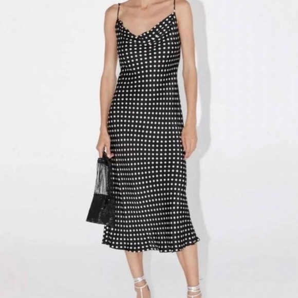 Zara Dresses Zara Polkadot Slip Dress Poshmark